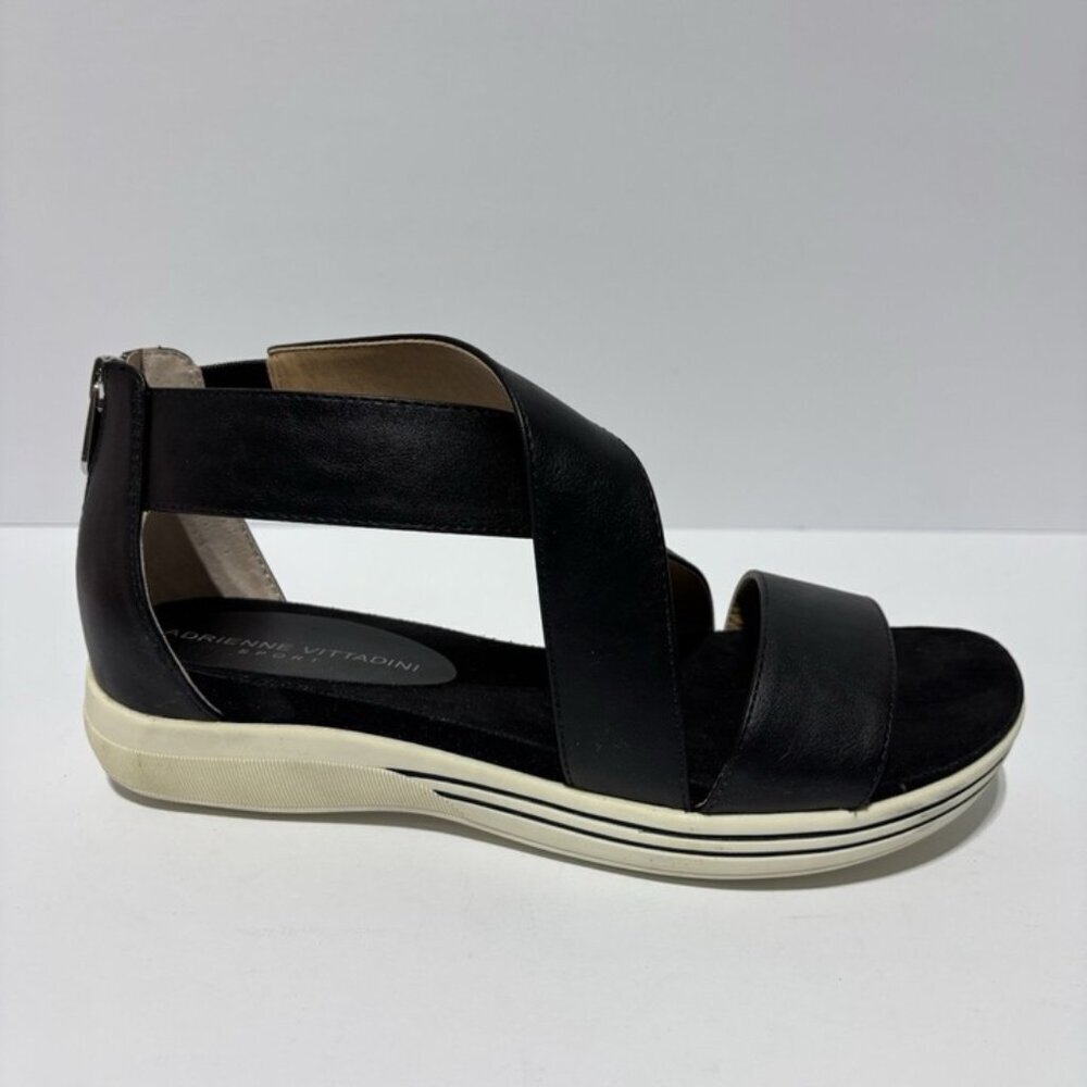 Adrienne Vittadini Women’s Cary Strappy Sandals Black, Size 8.5 M